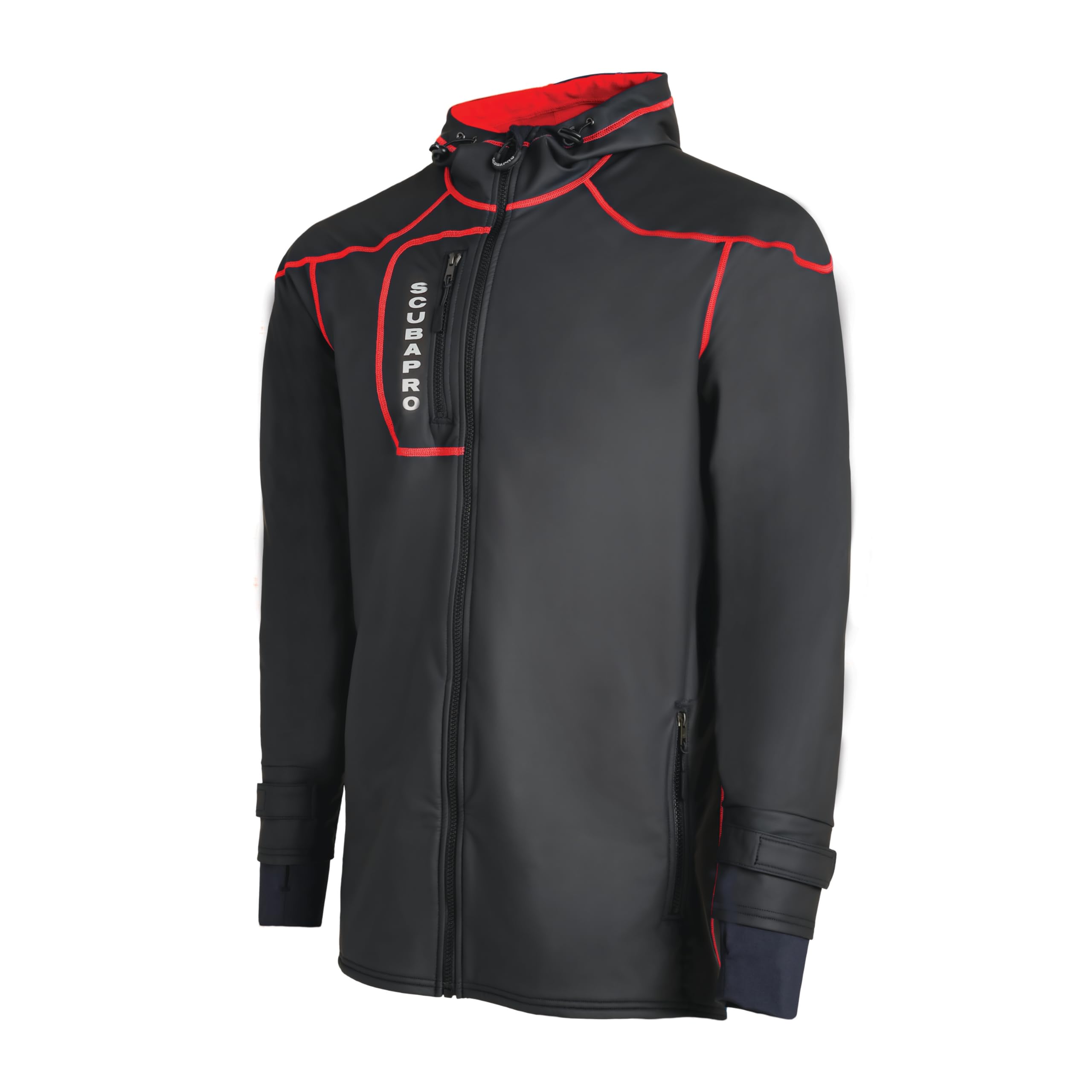 Scubapro Men's Cruise Coat - Waterproof Windbreaker Jacket for Diving & Sailing - Red - Perfect for Outdoor Adventures, Travel & Water Sports