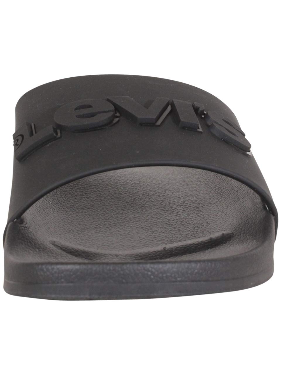 Levi's 3D Slides Black Monochrome Men's Sandals with Logo - Size 12 | Comfortable Summer Slides for Beach, Pool & Casual Wear