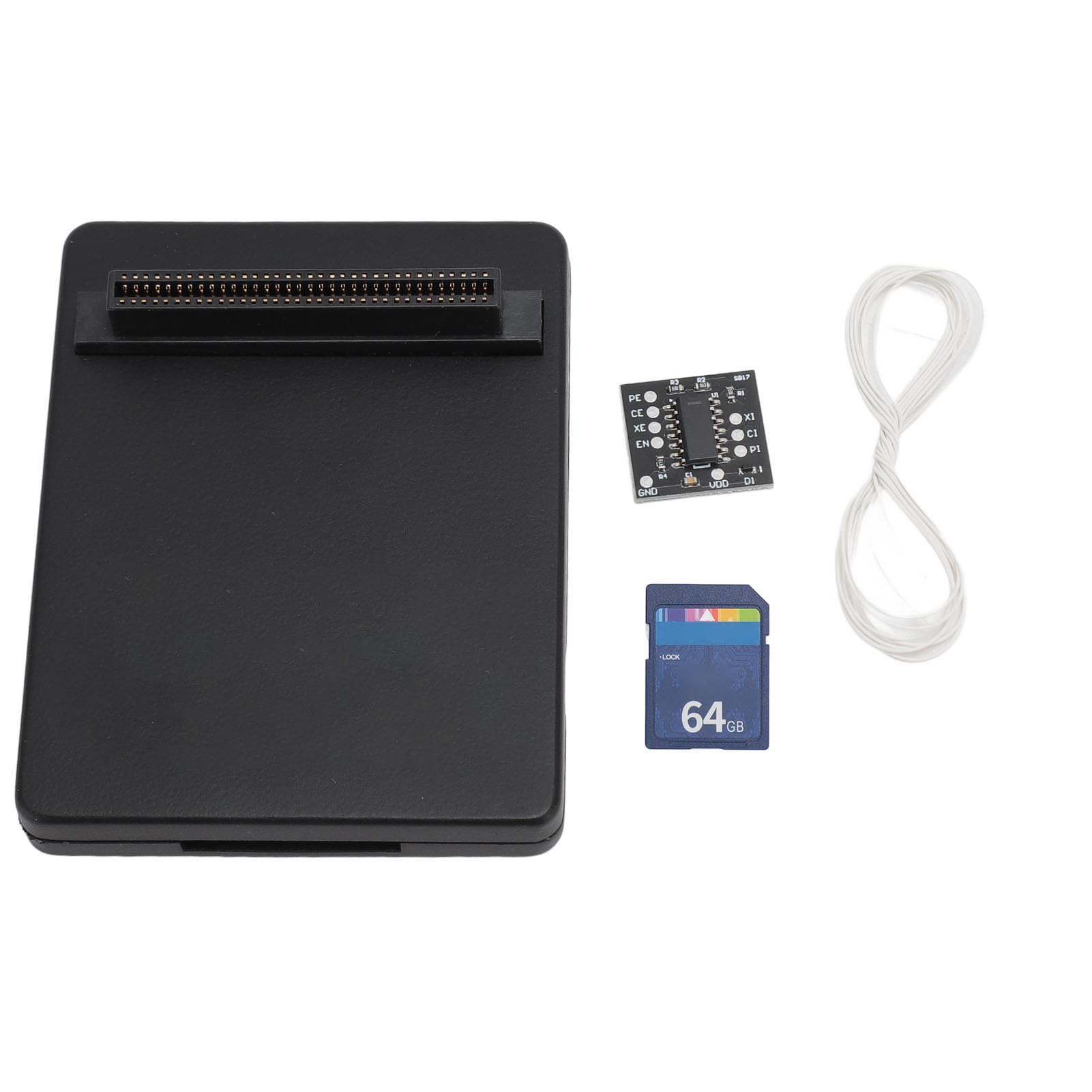ASHATA PS1 Fat Optical Drive Emulator Kit - SDL Adapter with 3D Printed Case & Storage Card for Retro Gaming | Compatible with PlayStation 1 Fat Console | Perfect for Game Preservation & Classic Gaming Experience (Black)