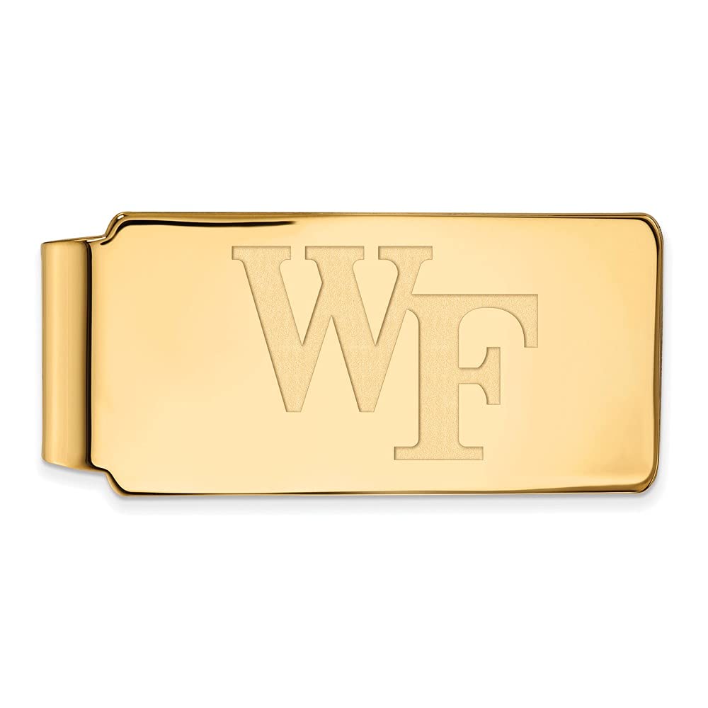 Wake Forest Money Clip - 14k Yellow Gold Luxury Wallet Accessory for Men | Perfect for Gifts, Travel & Everyday Use