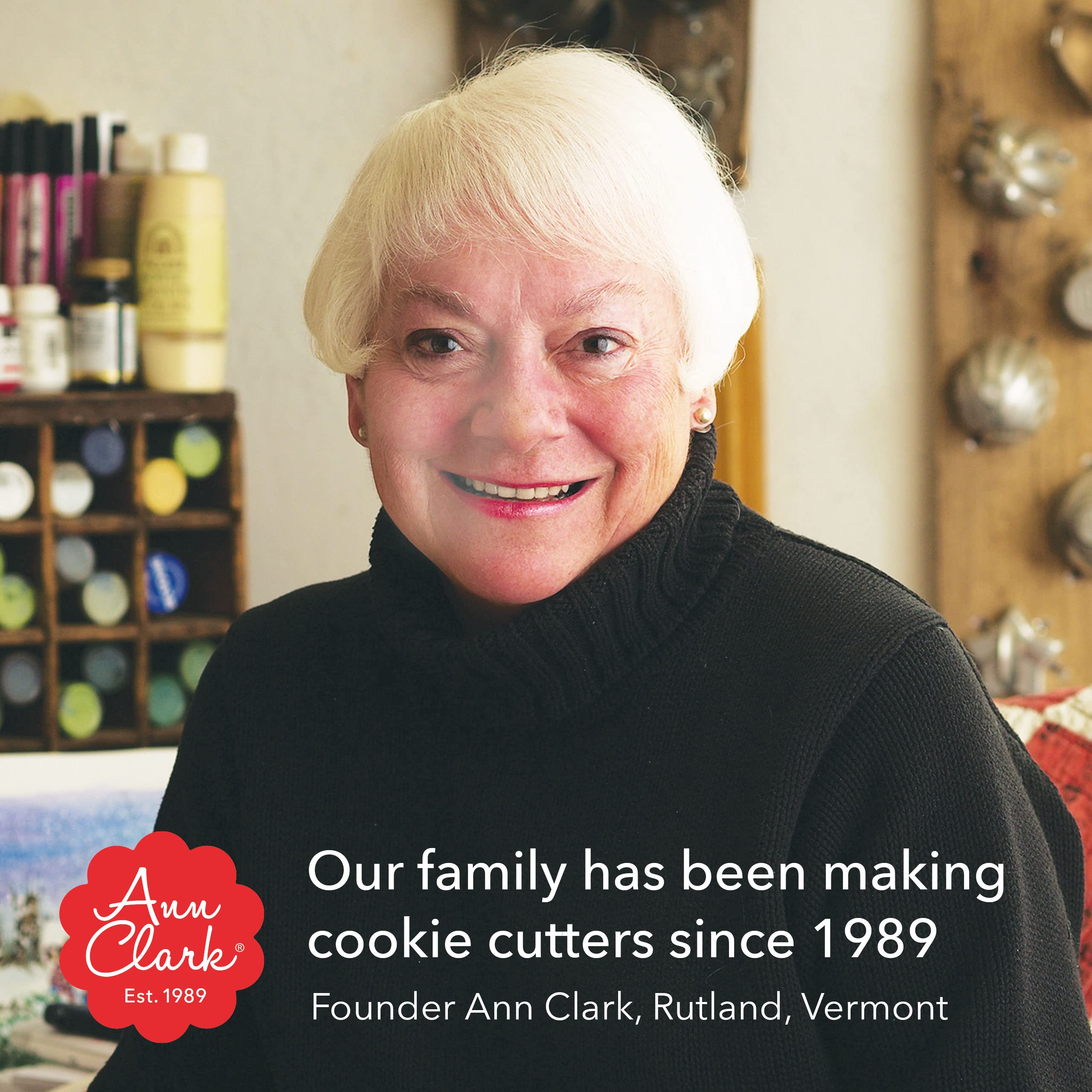 Ann Clark 4-Inch Fancy Plaque Cookie Cutter - Made in USA | Perfect for Holiday Baking, Wedding Favors & DIY Cookie Decorating