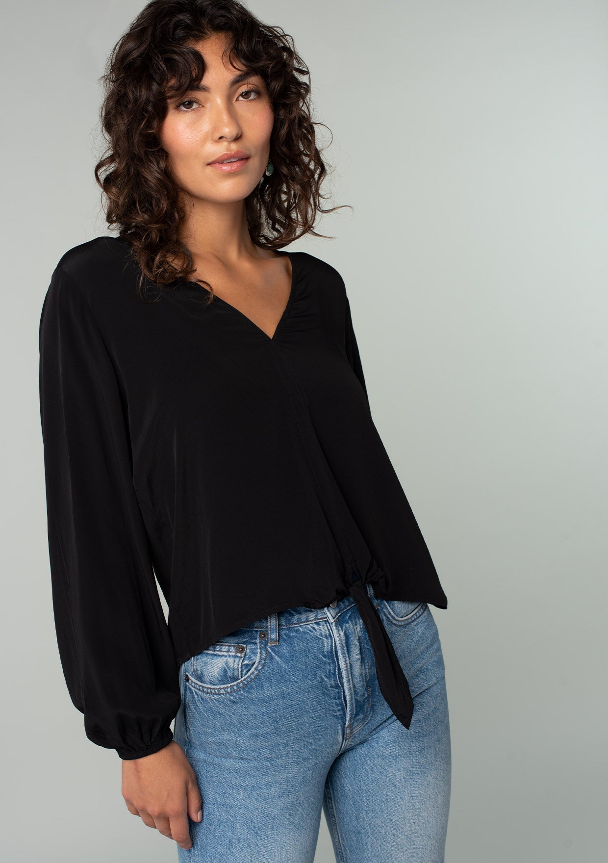 Camille Tie Front Top Women's Blouse - Elegant Floral Print Summer Shirt for Casual Outings & Office Wear