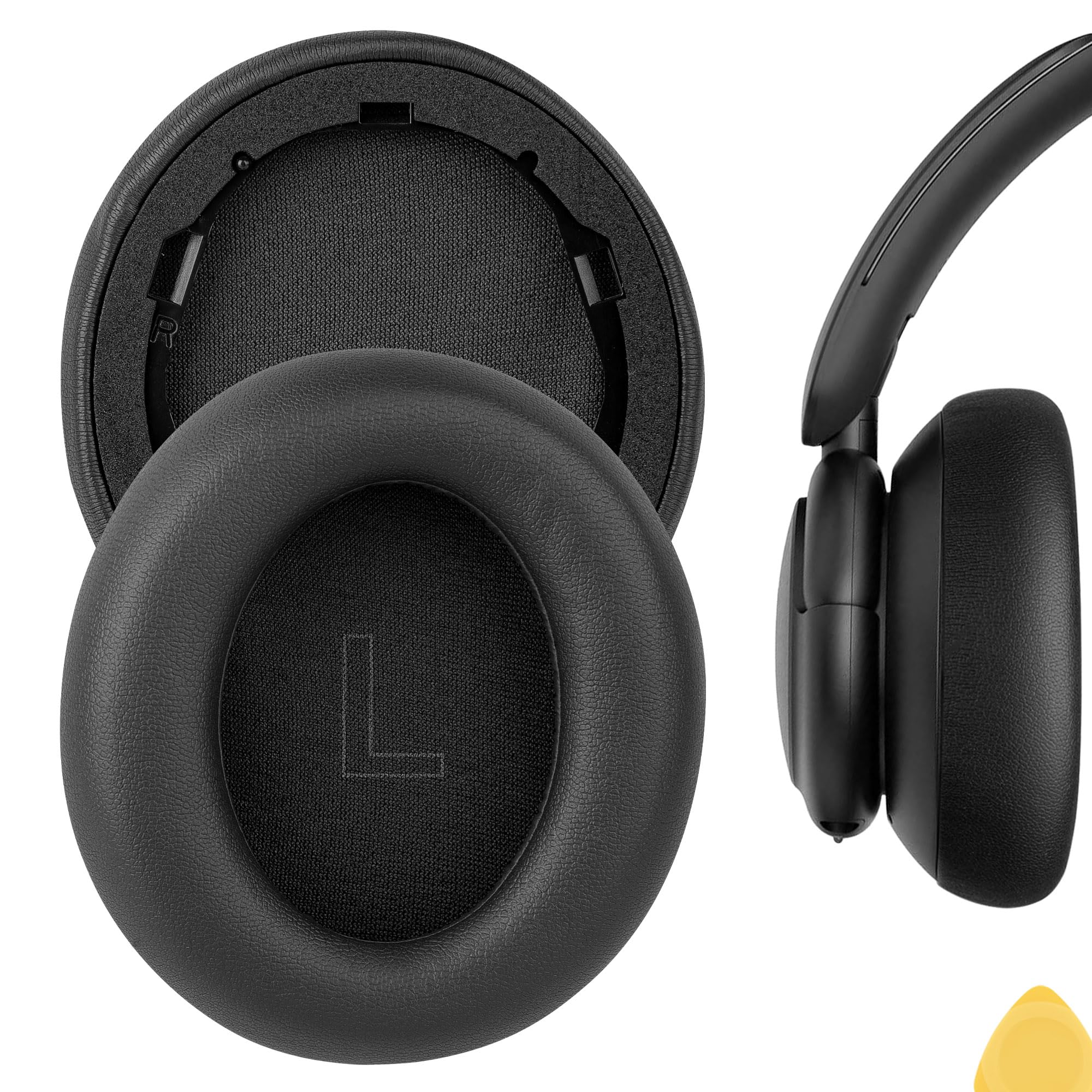 Geekria QuickFit Replacement Ear Pads for Anker Soundcore Life Q30/Q35 Headphones - Premium Memory Foam Ear Cushions, Noise Isolation Earpads, Comfortable Headset Ear Cups (Black) - Perfect for Gaming, Music & Office Use