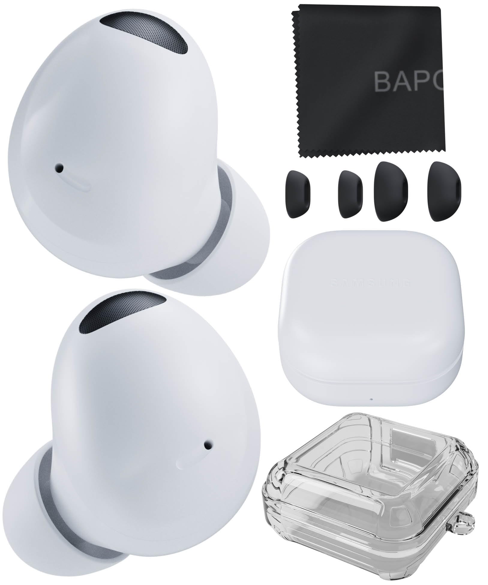 Samsung Galaxy Buds2 Pro Wireless Earbuds with Keychain Carry Case - Active Noise Cancelling, Hi-Fi Sound, Comfort Fit, HD Voice, IPX7 Waterproof (White) | Perfect for Gym, Travel & Work Calls