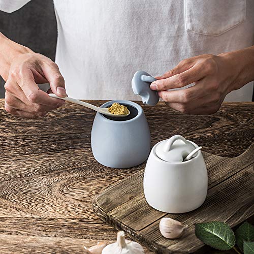 White Ceramic Sugar Bowl with Lid & Spoon - Elegant Sugar Storage & Serving for Coffee, Tea, and Desserts - Perfect for Kitchen, Dining Table, and Gift Giving