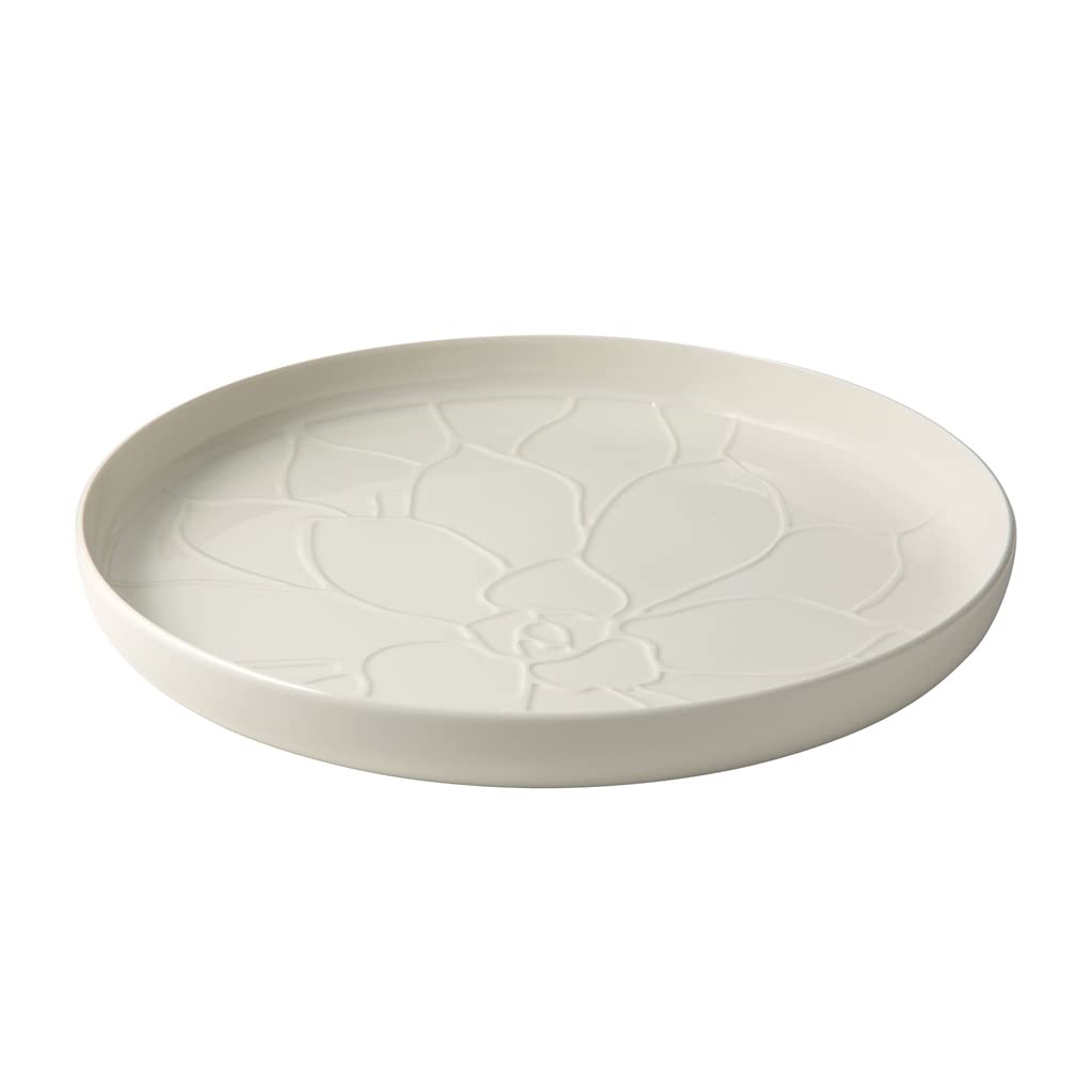 Villeroy & Boch My Home Tray - Premium Porcelain Serving Tray in Green & White - Practical Carry Tray for Coffee, Breakfast, or Bathroom Essentials - Elegant Home Decor & Gift Idea
