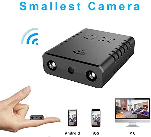 Smallest WiFi Spy Hidden Camera - Mini Wireless HD Indoor Security Camera with Motion Detection, Night Vision & Cloud Storage for iPhone, Android, iPad, PC | Perfect for Home Monitoring, Baby/Nanny Cam & Office Surveillance