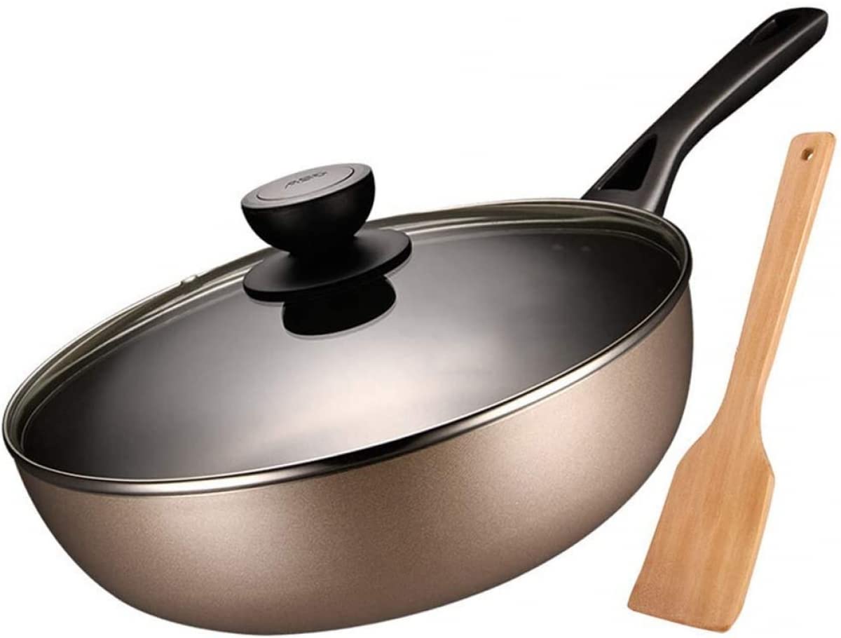 Premium 28cm Non-Stick Frying Pan - High-End Flat Bottom Skillet for Gas Stove, PFOA-Free Ceramic Coating, Dishwasher Safe with Free Wooden Spatula - Perfect for Eggs, Pancakes, Stir Fry & Home Cooking