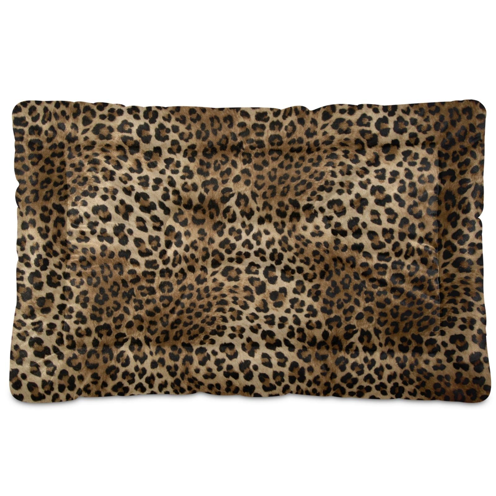 Blueangle Vintage Leopard Print Pet Bed - Ultra Soft Rectangle Dog Bed & Cat Bed for Small Medium Large Dogs (18
