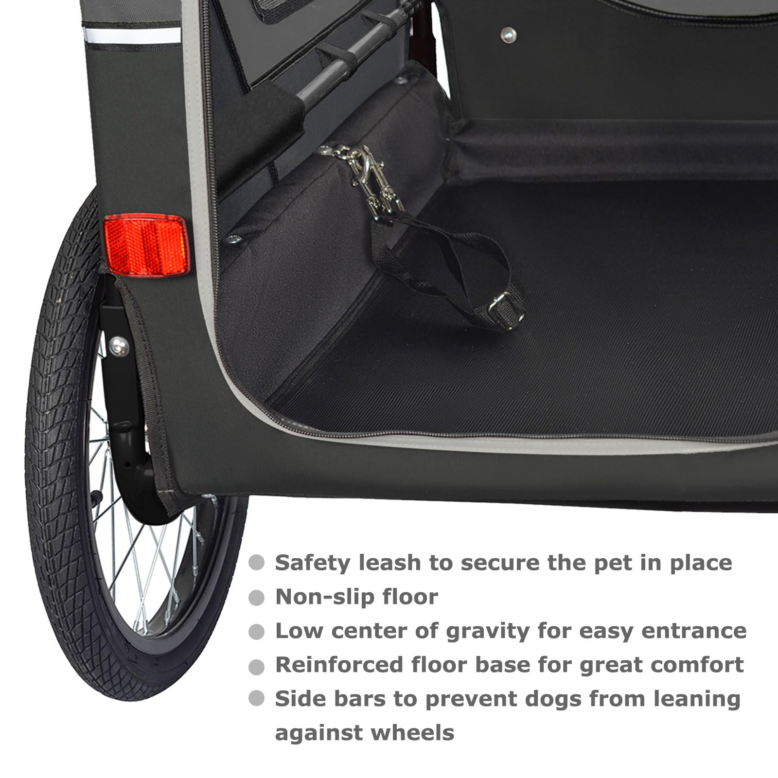 DOGGYHUT® S-Line XL Pet Bike Trailer & Stroller for Large Dogs Up to 100 lbs - Foldable Dog Carrier with Suspension Wheels, Low Center Gravity & Parking Brakes | Perfect for Cycling, Jogging & Outdoor Adventures with Your Dog