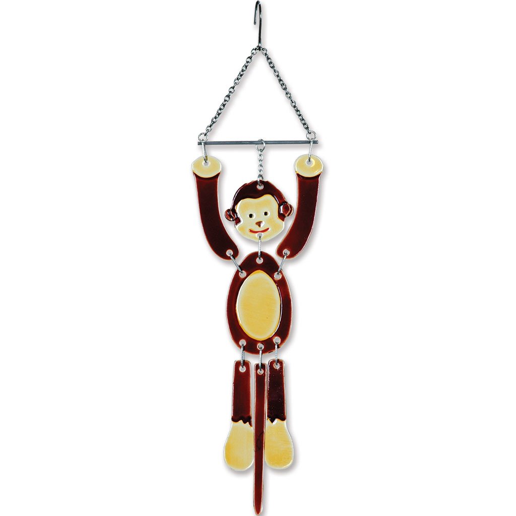 Premier Kites 81303 Glass Monkey Sun Catcher - Handmade Window Decor for Home, Office & Garden - Perfect Gift for Nature Lovers & Animal Enthusiasts