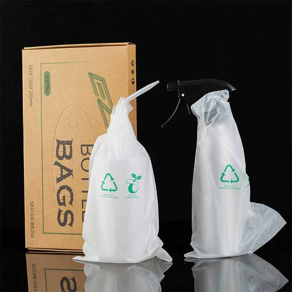 EZ Green Option Box of 250 Wash Bottle Bags - Eco-Friendly Reusable Storage for Travel, Camping & Home Organization