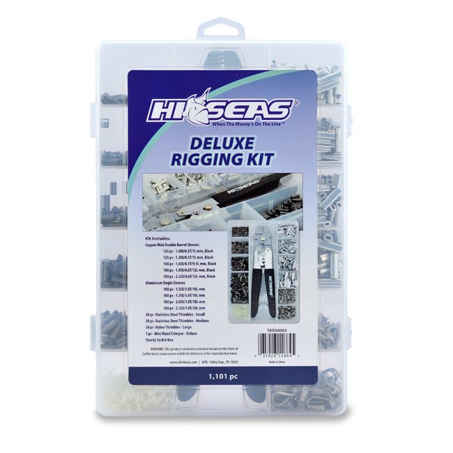 Hi Seas Deluxe Rigging Kit - Premium Marine Rope & Hardware Set for Sailing, Boating & Fishing | Saltwater & Freshwater Use