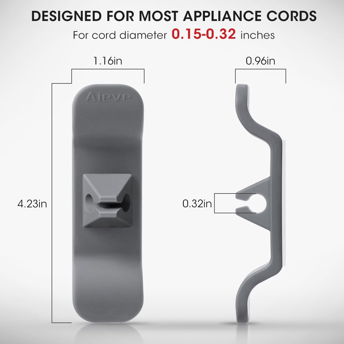 Aieve 12-Pack Cord Organizer for Kitchen Appliances | Cable Wrap Holder & Keeper | Neat Storage Solution for Blenders, Mixers, Toasters | Perfect for Home & Office Organization