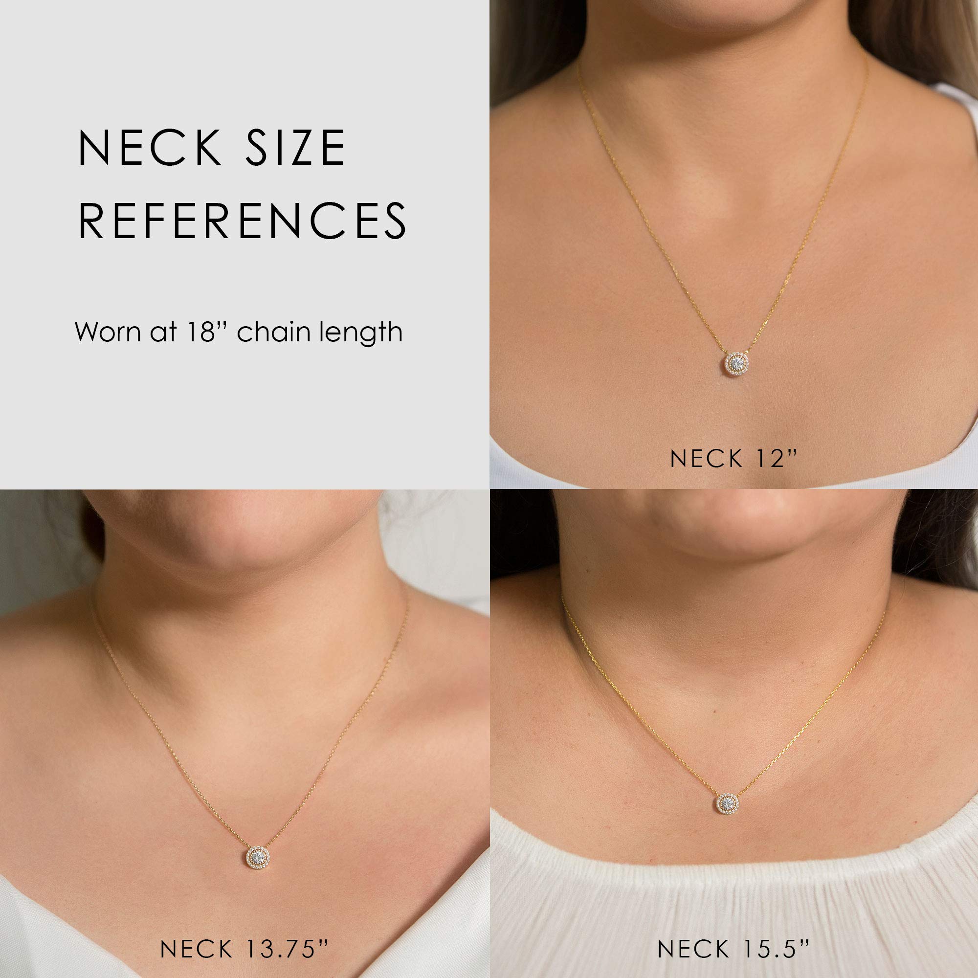 Petite CZ Disk Pendant Necklace for Sister - Gold, Rose Gold, Silver Options | Perfect Birthday, Anniversary, or Graduation Gift