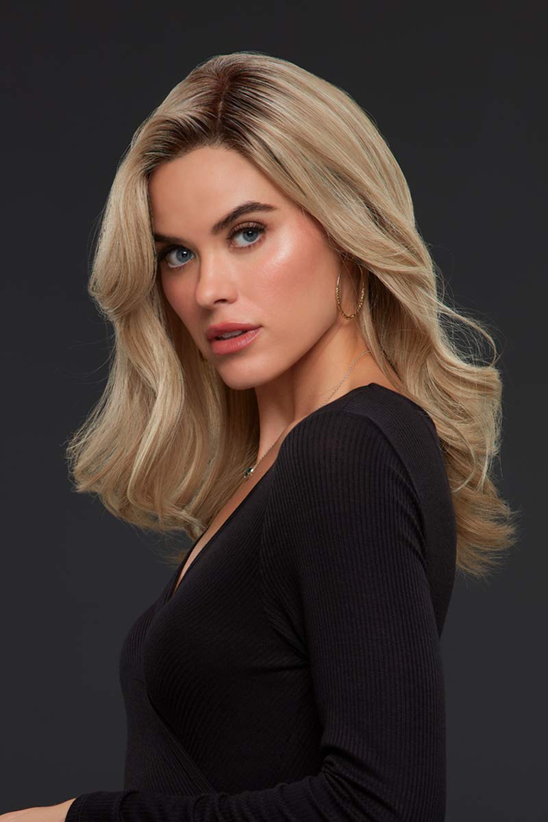 Jon Renau Sienna Exclusive Remy Human Hair Wig Bundle - 5 Items Including Christy's Wigs Q&A Booklet, BeautiMark Hydra Shampoo & Conditioner, Wide Tooth Comb - Color 12FS12 - Perfect for Daily Wear, Cosplay & Hair Loss Solutions