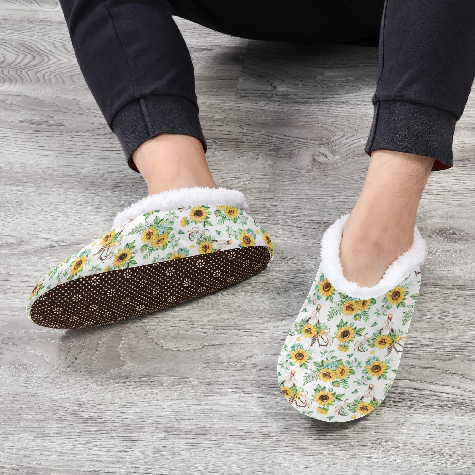 Skull & Glasses Fleece House Slippers for Women & Men - Warm Winter Indoor/Outdoor Cozy Slippers - Perfect for Home, Office, and Relaxation