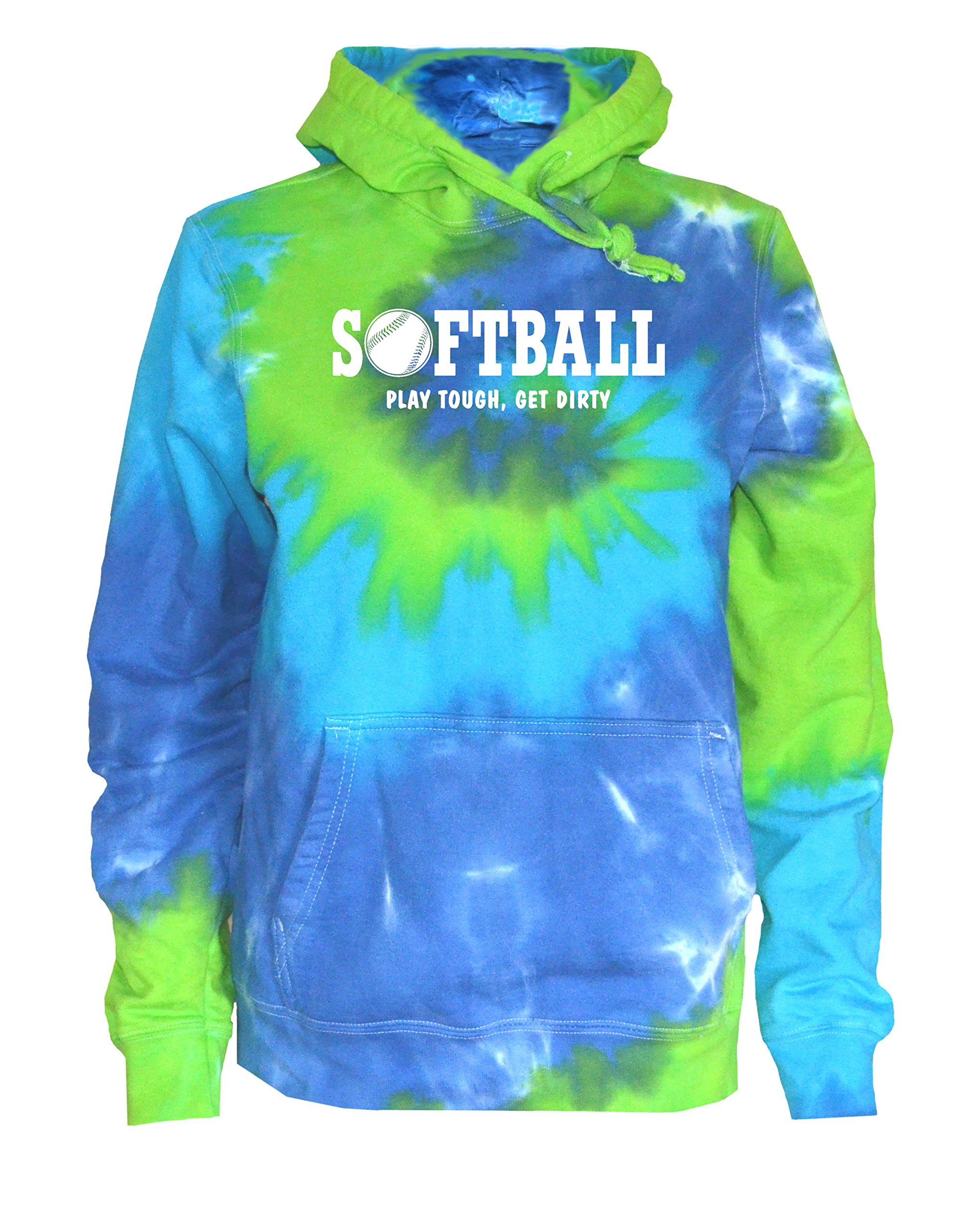 Tie Dye Softball Sweatshirt with White Logo - Comfortable & Stylish for Games, Practice & Casual Wear