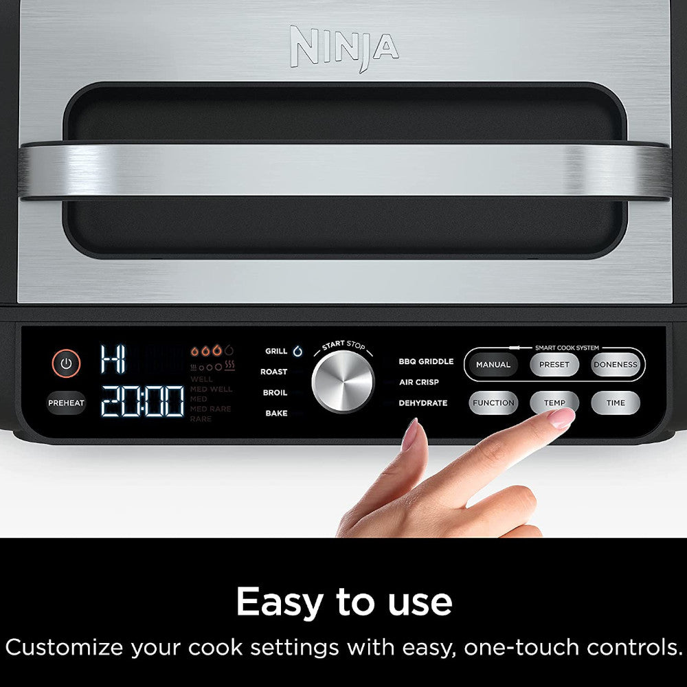Ninja Foodi XL 7-in-1 Indoor Grill and Air Fryer Combo with Home Essentials Warranty - Perfect for Grilling, Roasting, Baking & Air Frying at Home