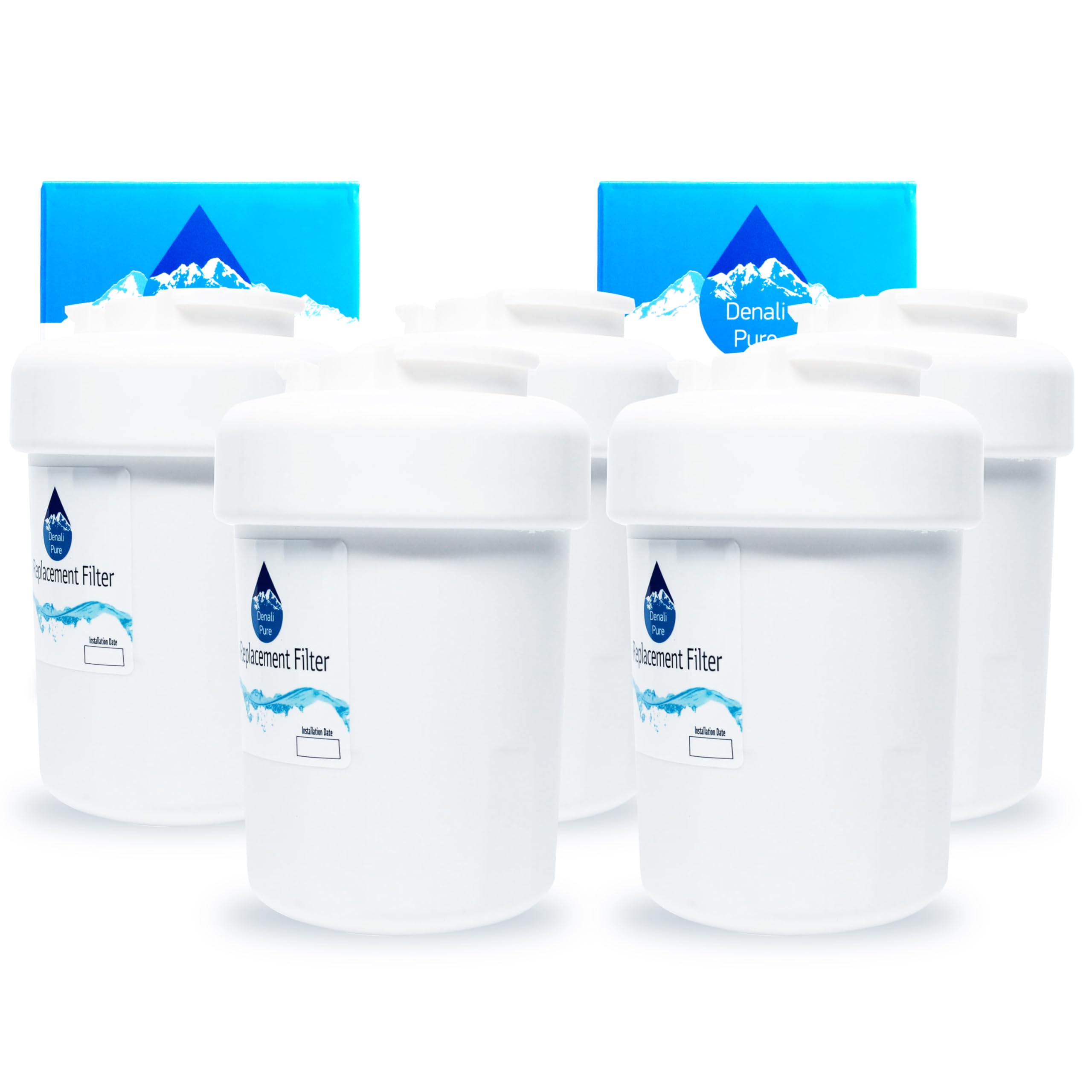 5-Pack GE GSH25JSRFSS Refrigerator Water Filter Replacement - Compatible with MWF & MWFP Fridge Filters | Clean Drinking Water for Home & Office Use
