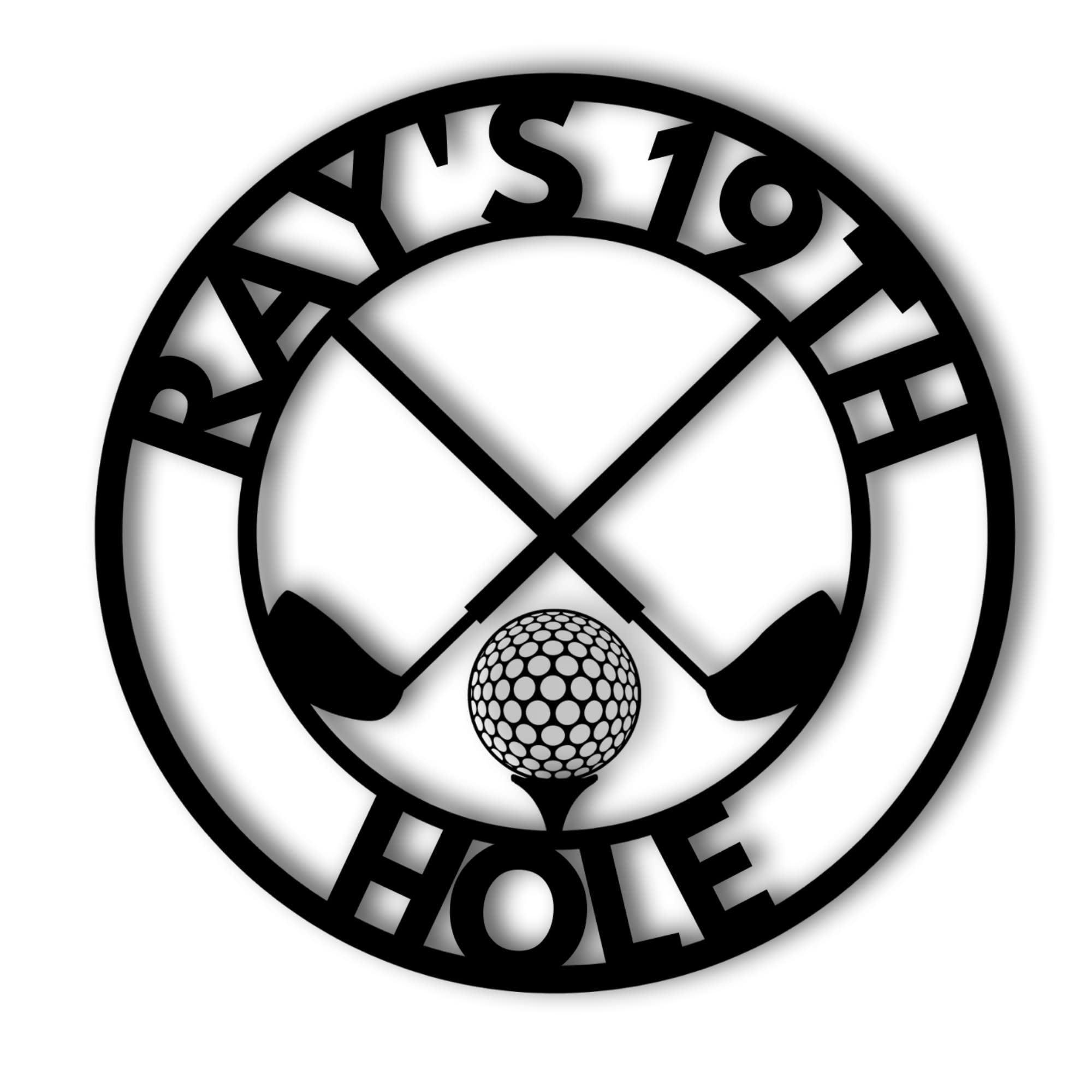 Personalized Golf Metal Wall Art - Custom 19th Hole Bar Sign for Man Cave Decor (36 Inch) | Unique Golf Gifts for Men | Perfect for Home Office, Game Room & Golf Clubhouse Decor