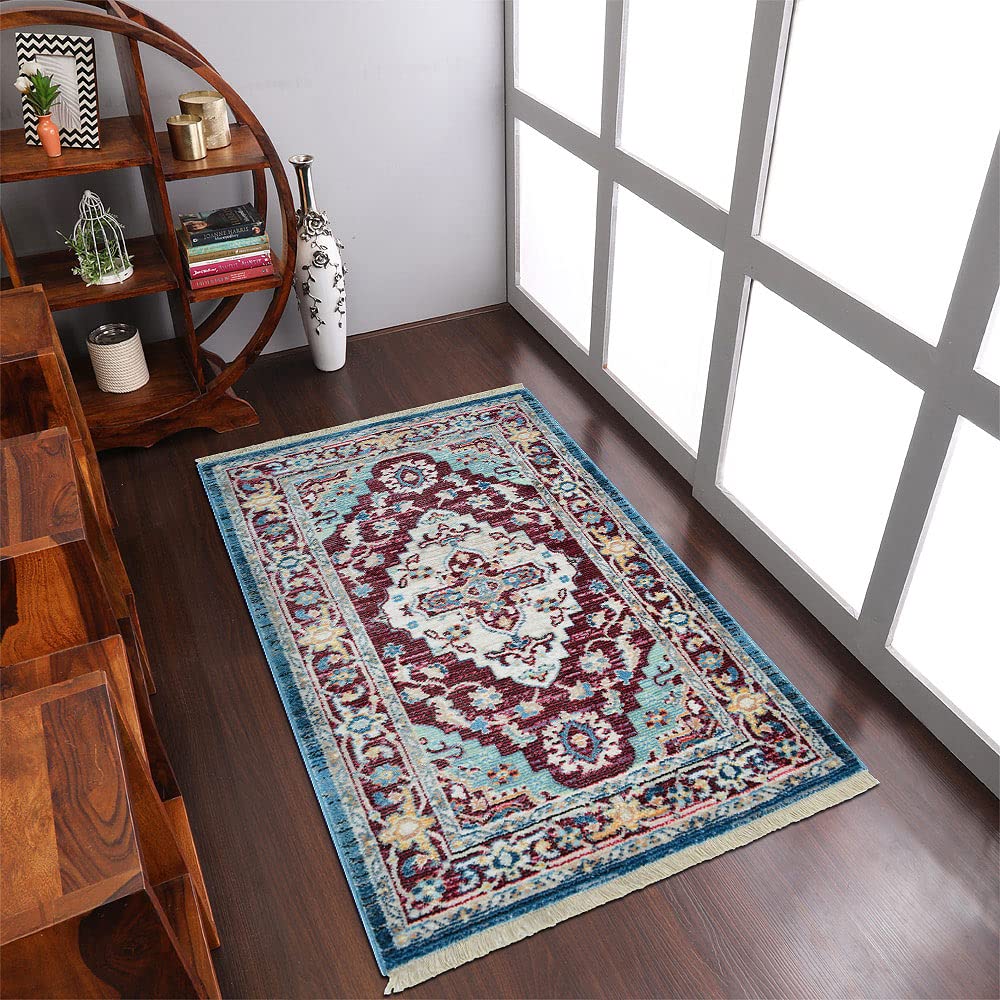 Machine Made Polyester Area Rugs 4'8