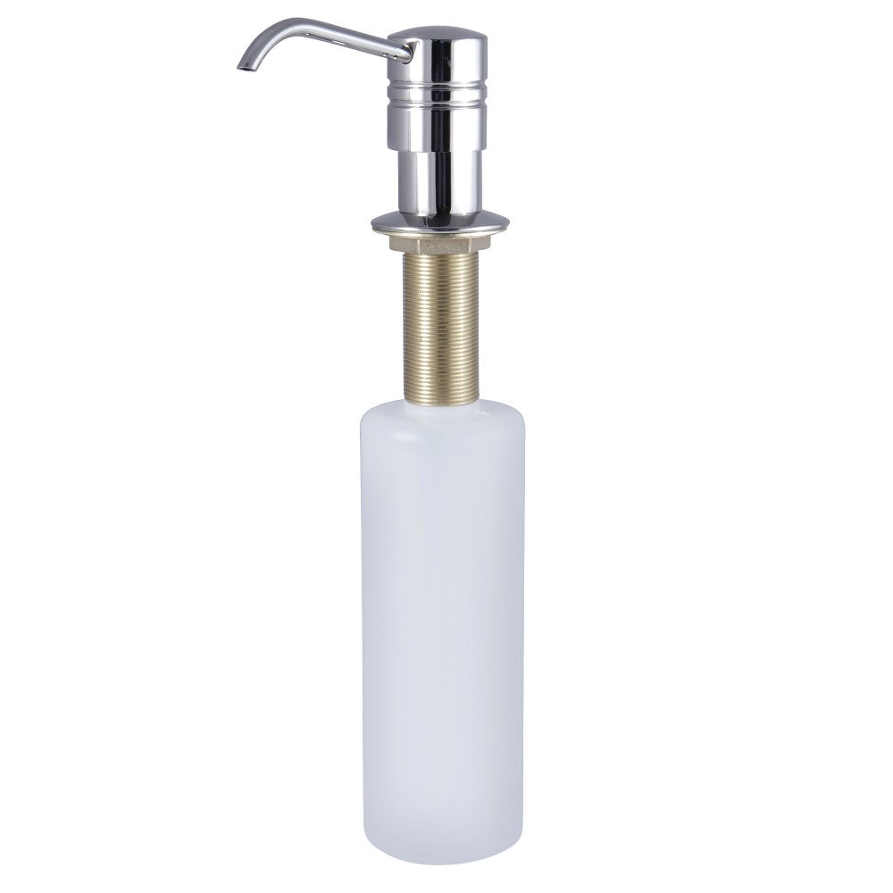 Kingston Brass SD2616 Polished Nickel Straight Nozzle Metal Soap Dispenser - Premium Bathroom & Kitchen Sink Accessory for Modern Homes