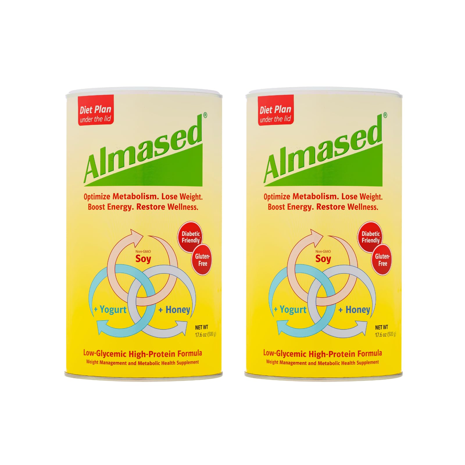 Almased Multi Protein Powder for Weight Loss & Metabolism Support - 2 Pack | Meal Replacement Shake for Diet, Detox & Healthy Lifestyle | Perfect for Busy Mornings & Post-Workout Recovery