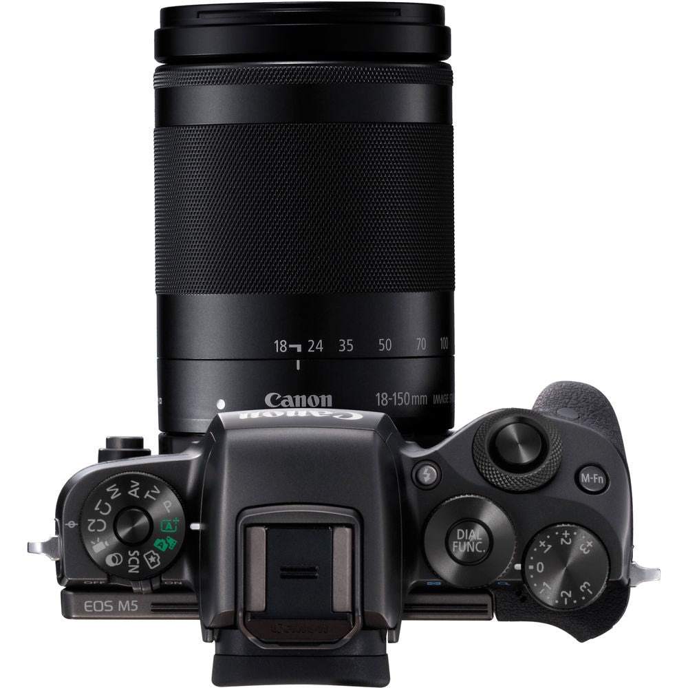 Canon EOS M5 Mirrorless Digital Camera with 18-150mm Lens Kit - 4K Video, Dual Pixel AF, WiFi & Bluetooth - Perfect for Travel, Vlogging & Professional Photography