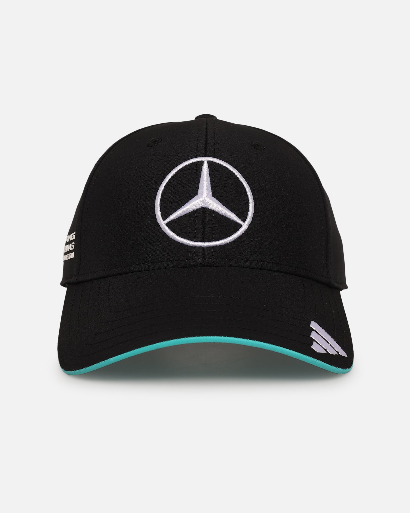 Adidas x Mercedes AMG PETRONAS Formula One 2025 F1 Driver Snapback Cap - Black & White Official Team Hat for Racing Fans & Sports Enthusiasts - Perfect for Grand Prix Events, Motorsport Shows & Casual Wear
