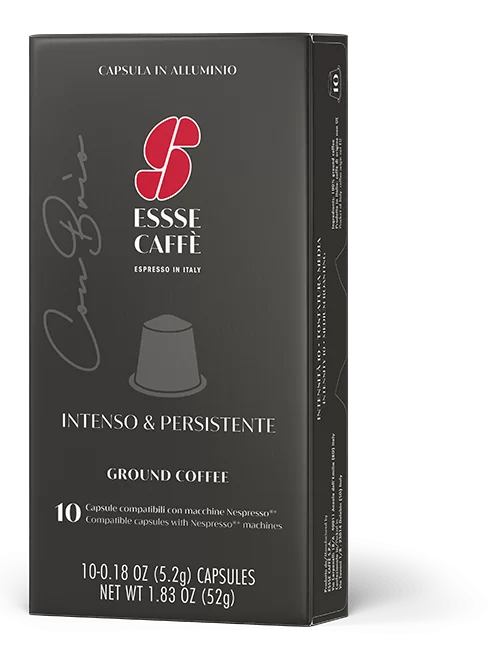 Nespresso Compatible Coffee Pods - Essse Combrio (10 Capsules Box) - Perfect for Home & Office Espresso Machines