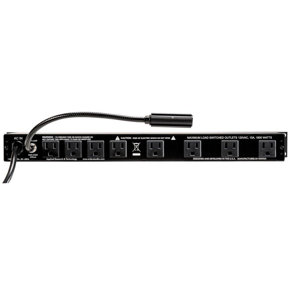 ART PB 4x4 PRO USB Rackmount 9-Outlet Power Conditioner & Surge Protector for Studio Equipment, DJ Gear, and Server Racks