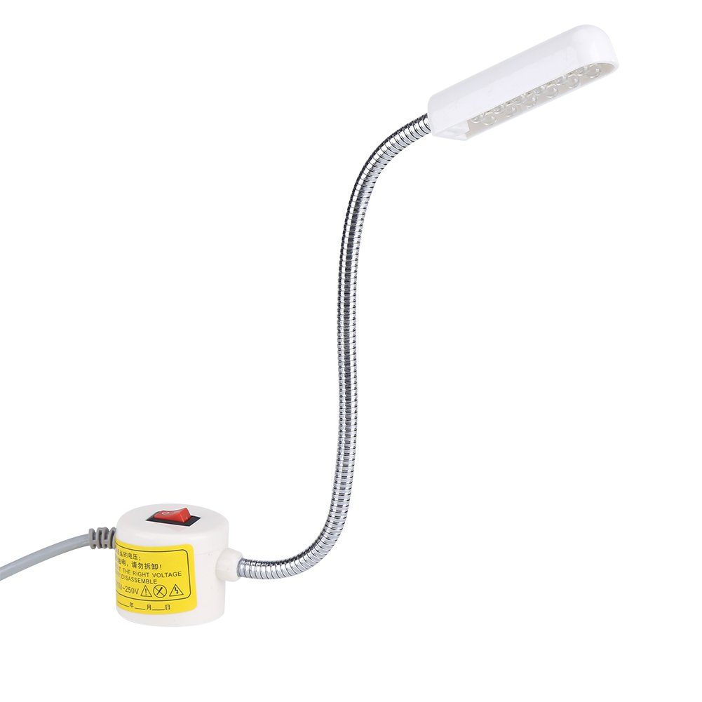 Zerodis 12 LED Magnetic Sewing Machine Light with Flexible Gooseneck, AC110-250V USB Lamp for Home Crafting & Sewing Projects - Perfect for Quilting, Embroidery & Nighttime Repair Work
