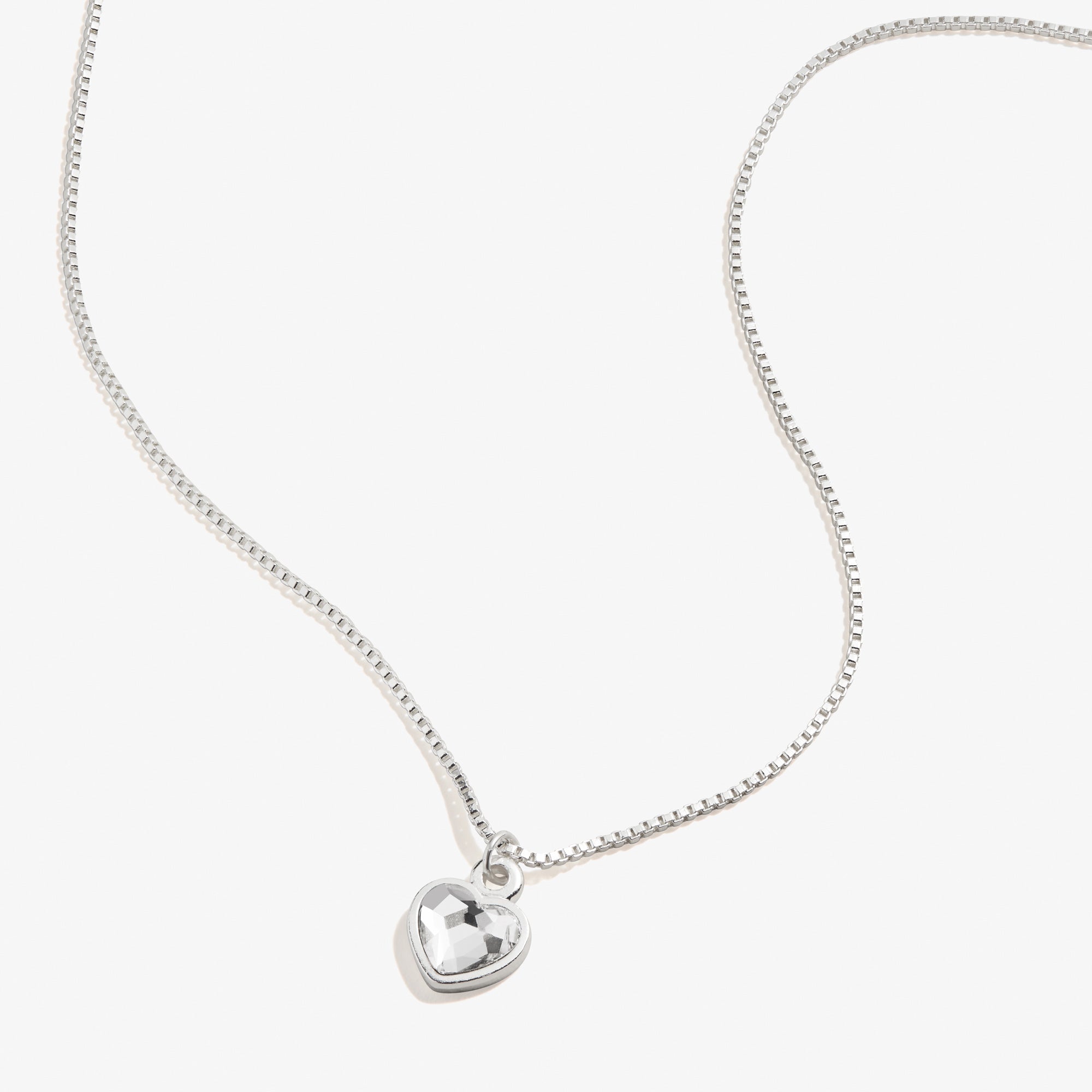 April Birthstone Clear Crystal Heart Necklace - Elegant Jewelry Gift for Women, Girls, Mothers Day, Anniversary & Valentine's Day