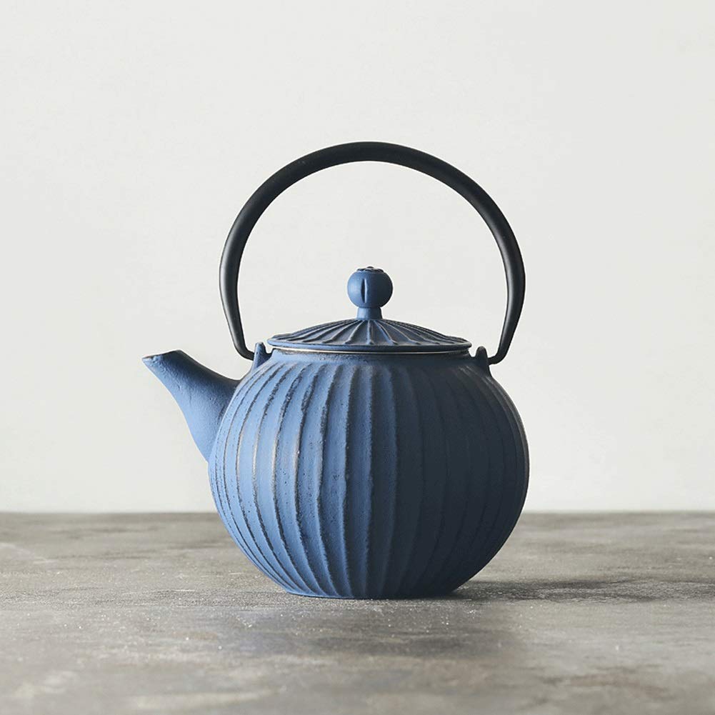 Premium Blue Ceramic Cast Iron Teapot with Stainless Steel Filter - 800ml Japanese Tetsubin Tea Kettle for Loose Leaf Tea | Healthy & Durable | Perfect Gift for Tea Lovers | Ideal for Home, Office & Tea Ceremonies