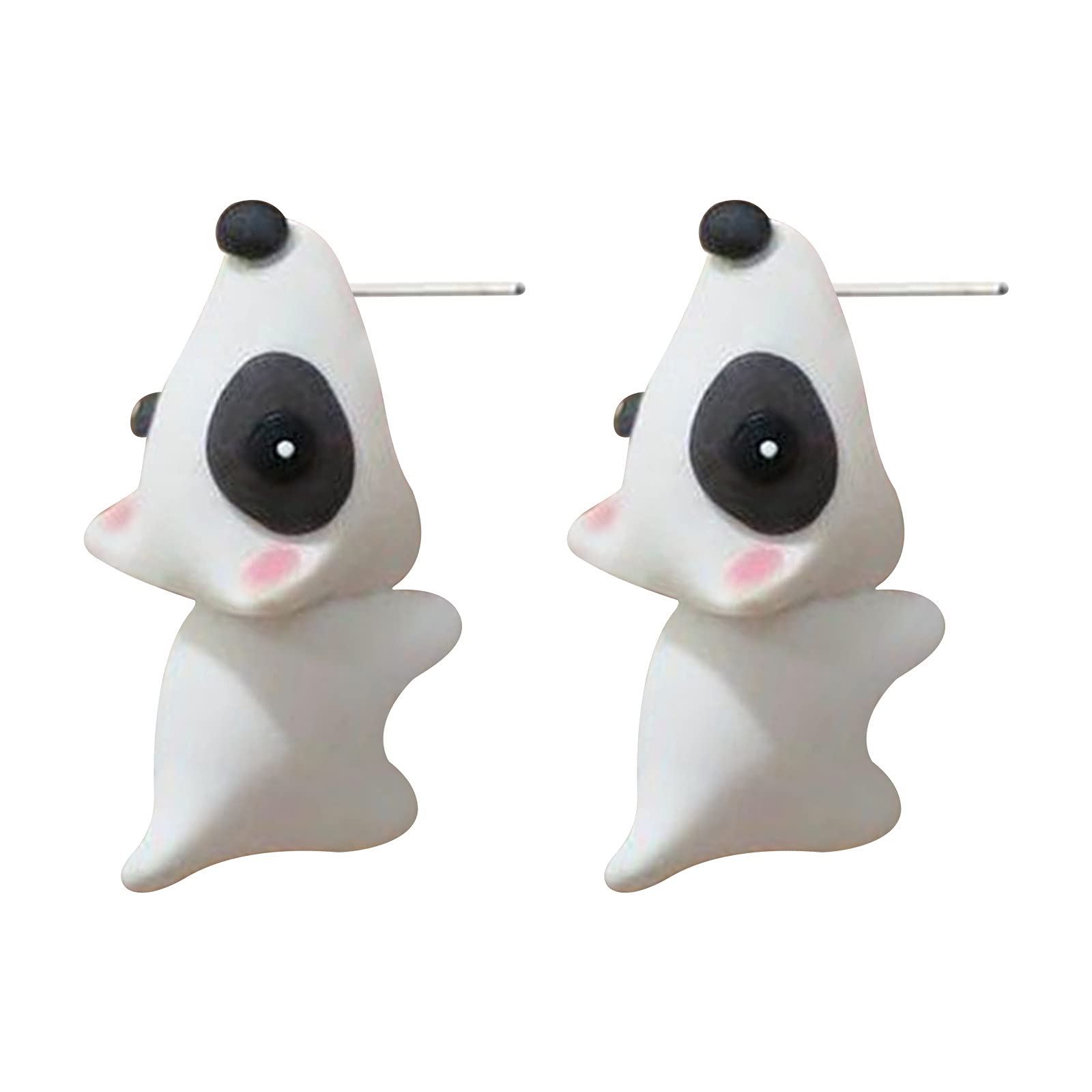 Cute 3D Animal Biting Ear Stud Earrings - Dinosaur, Hippo, Dog, Fox & Rhino Shaped Clay Piercing Jewelry for Women & Girls | Fun Cartoon Dangle Earrings for Teens, Costume Parties & Unique Gifts