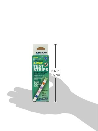 Lifegard Aquatics 5-in-1 Aquarium Water Test Strips - Quick & Accurate pH, Nitrate, Nitrite, Chlorine & Hardness Testing for Freshwater & Saltwater Fish Tanks - Essential for Healthy Aquatic Life
