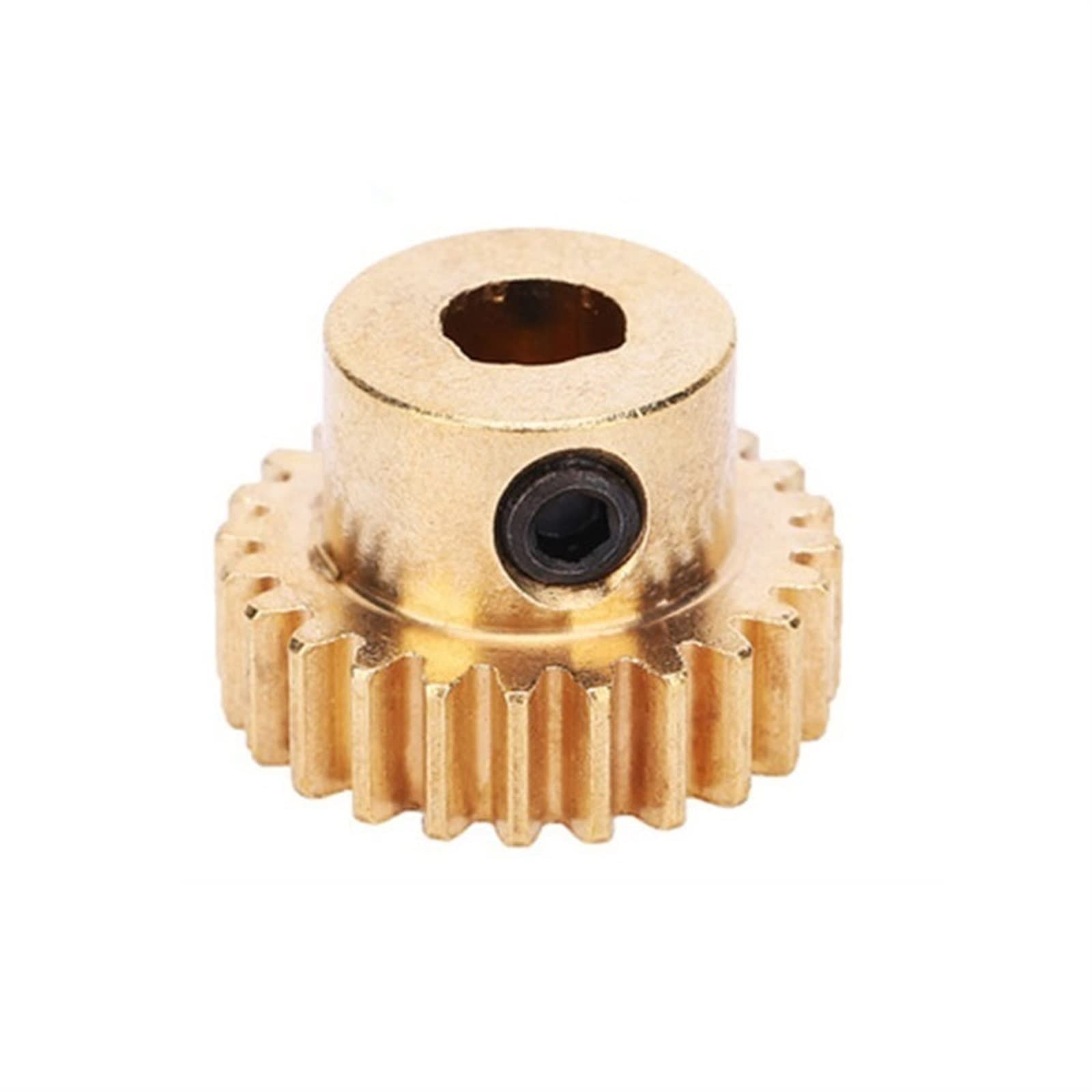Brass Miter Gears 1pc - 0.8 Module 15T 20T 24T 30T Steel Pinion Spur Gear with 6mm Inner Hole - Perfect for RC Cars, Robotics, and DIY Steering Mechanisms (24 Teeth, Brass)