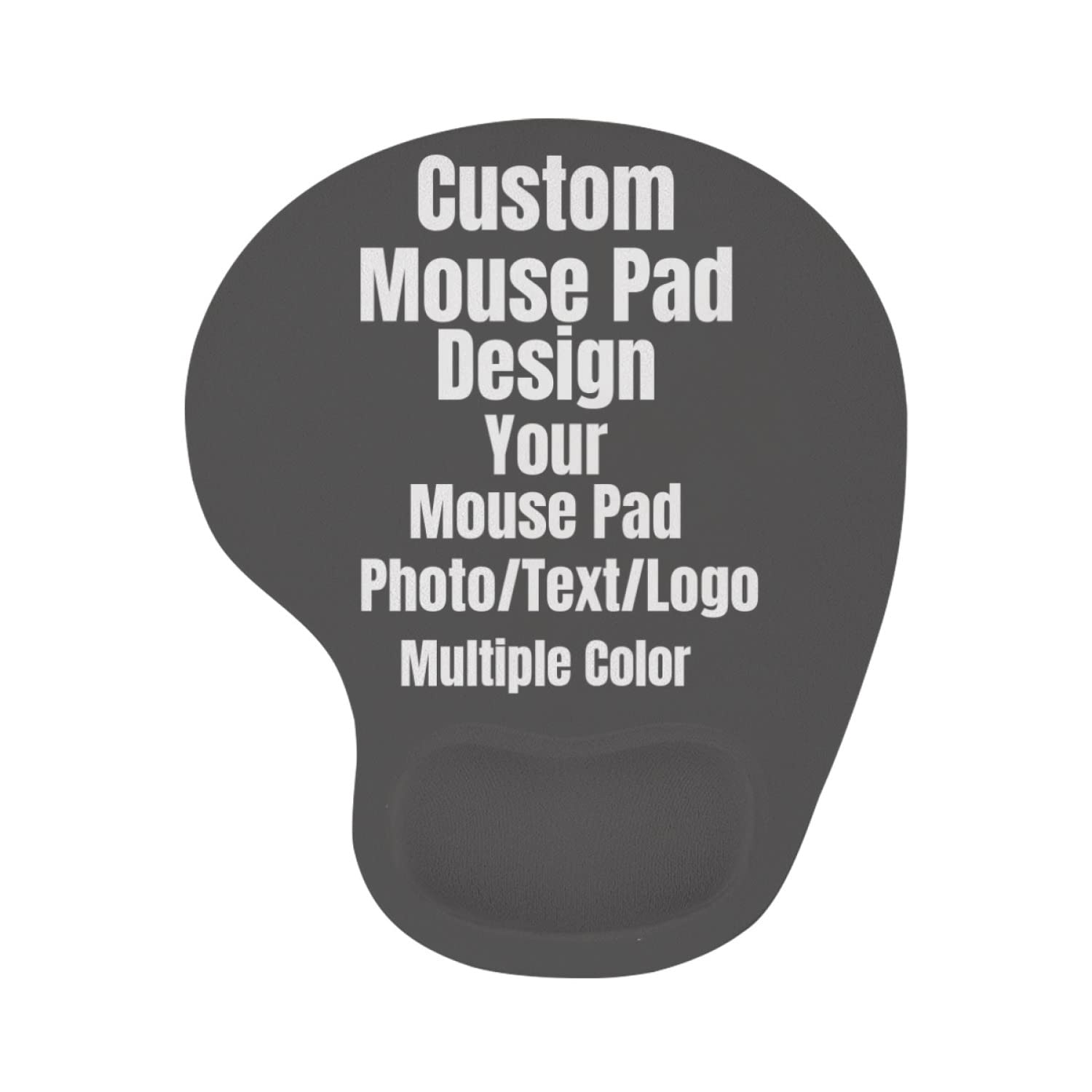 Custom Photo & Text Personalized Ergonomic Gaming Mouse Pad with Wrist Support - Non-Slip Rubber Base, Portable Computer Mouse Pad for Office & Home Use - Perfect for Gaming, Work & Graphic Design
