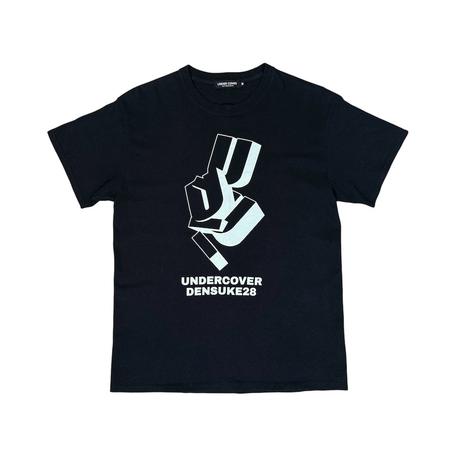 UNDERCOVER 'DENSUKO28' Graphic T-Shirt - Black Cotton Streetwear Tee for Men | Casual Wear, Urban Fashion & Street Style Outfits