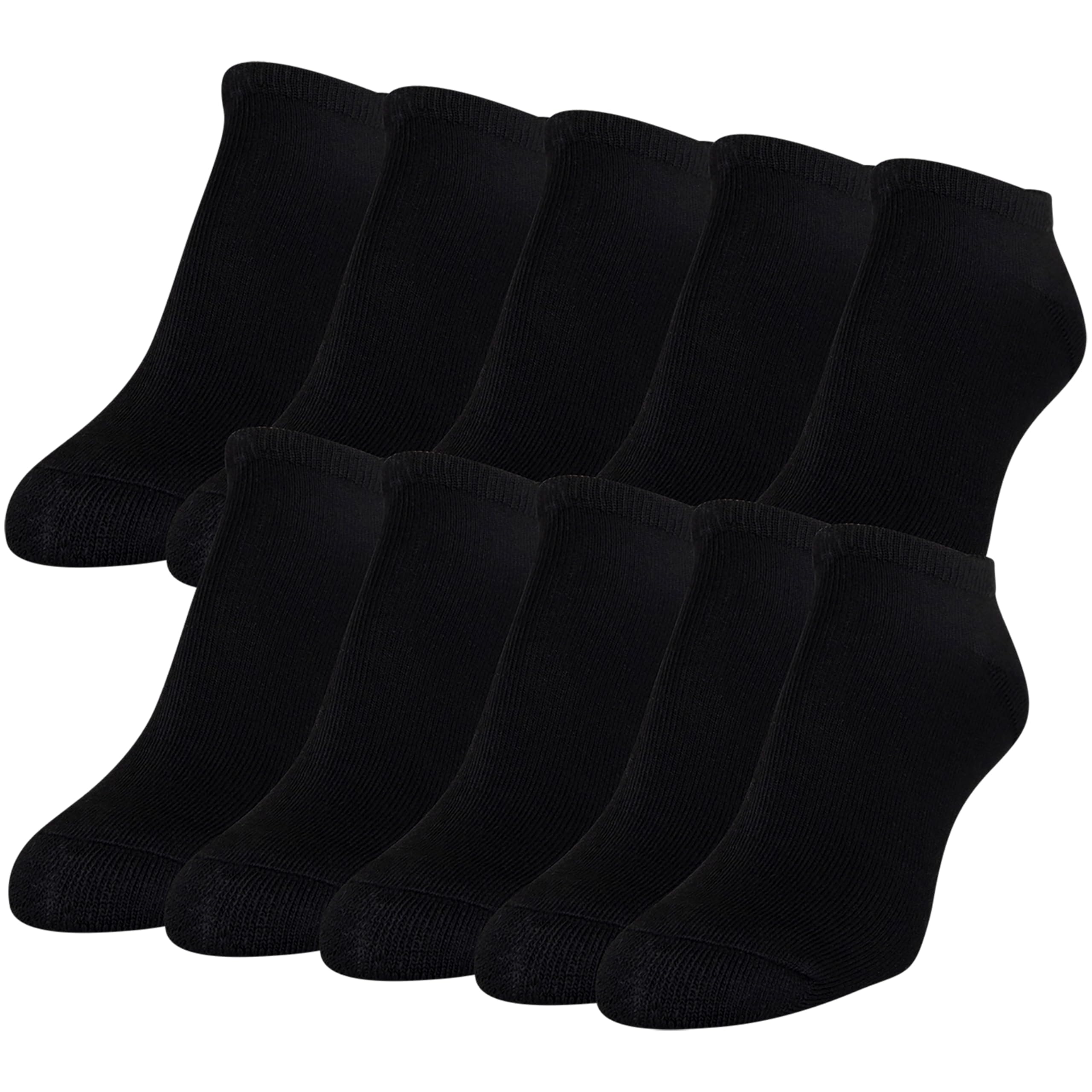 GOLDTOE Women's Comfortable Cushioned No Show Socks 10-Pack - Breathable Invisible Liner Socks for Sneakers, Loafers & Flats | Perfect for Workouts, Running & Everyday Wear