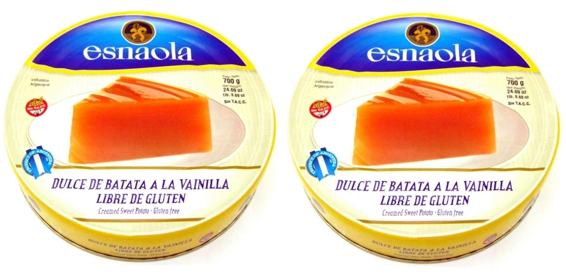ESNAOLA Dulce de Batata 700g - 2 Pack Gluten Free Creamed Sweet Potato Spread | Perfect for Breakfast, Desserts & Baking