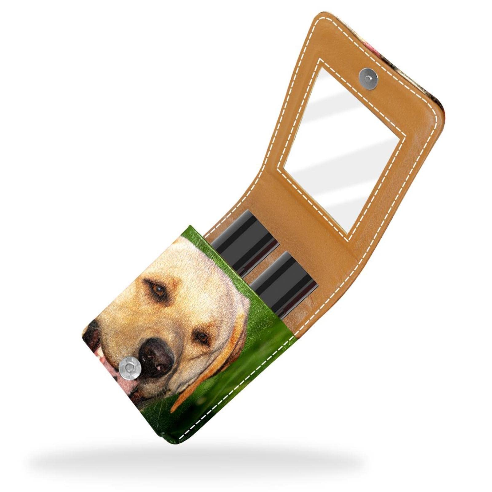 Personalized Lipstick Case - Portable Makeup Bag & Cosmetic Pouch Organizer with Cute Labrador Smile Design | Perfect for Travel, Daily Use & Gift Giving