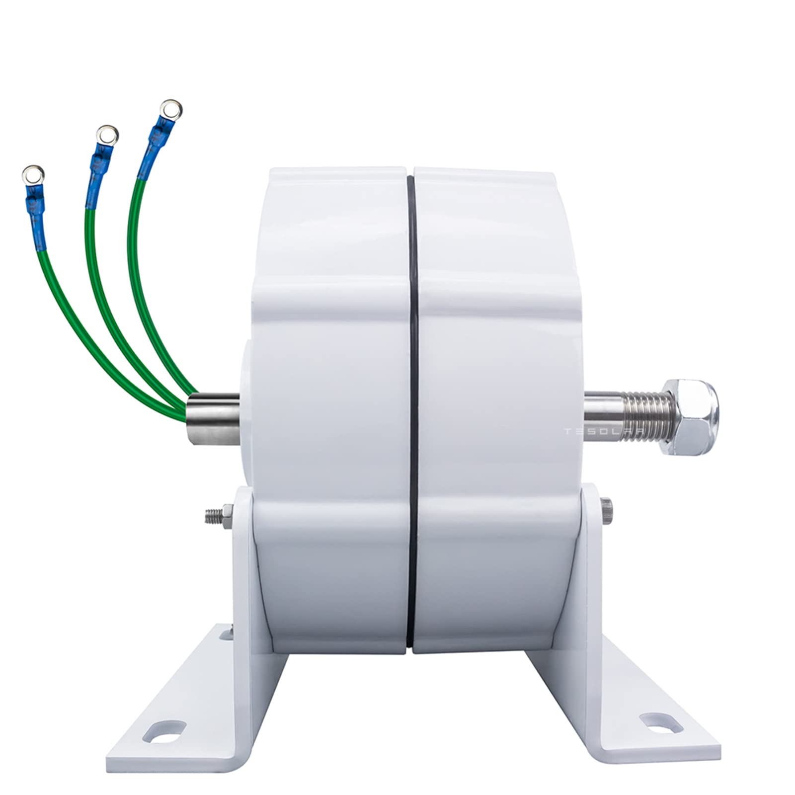 2000W 12V/24V/48V Low RPM Permanent Magnet Alternator with Controller - 3 Phase Generator for Wind Turbine & Water Turbine (White, with Base) - Perfect for Off-Grid Power, Renewable Energy Systems, and DIY Projects