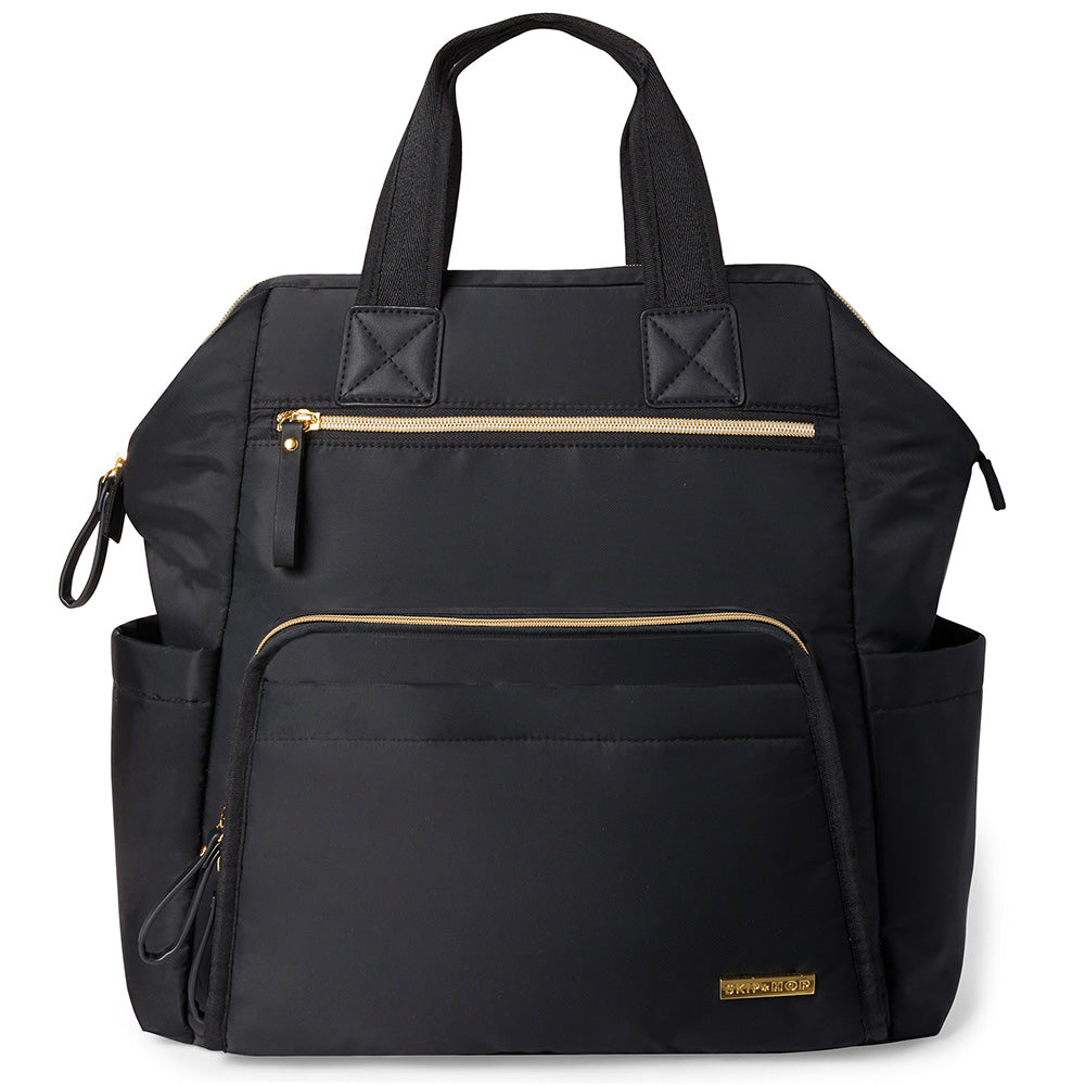 Skip Hop Main Frame Wide Open Backpack - Black | Stylish & Spacious Diaper Bag for Moms & Dads | Perfect for Daycare, Travel & Everyday Use