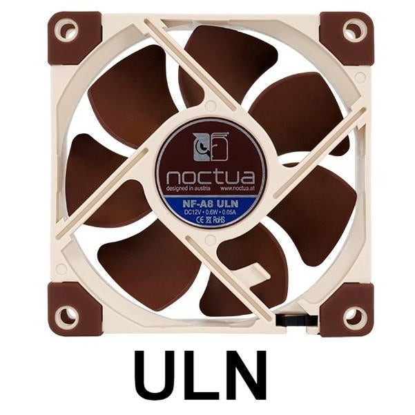 Noctua NF-A8 ULN 80x80x25mm Premium Quiet Cooling Fan - 12V 3-Pin PWM for PC Cases, Servers & Home Theater Systems