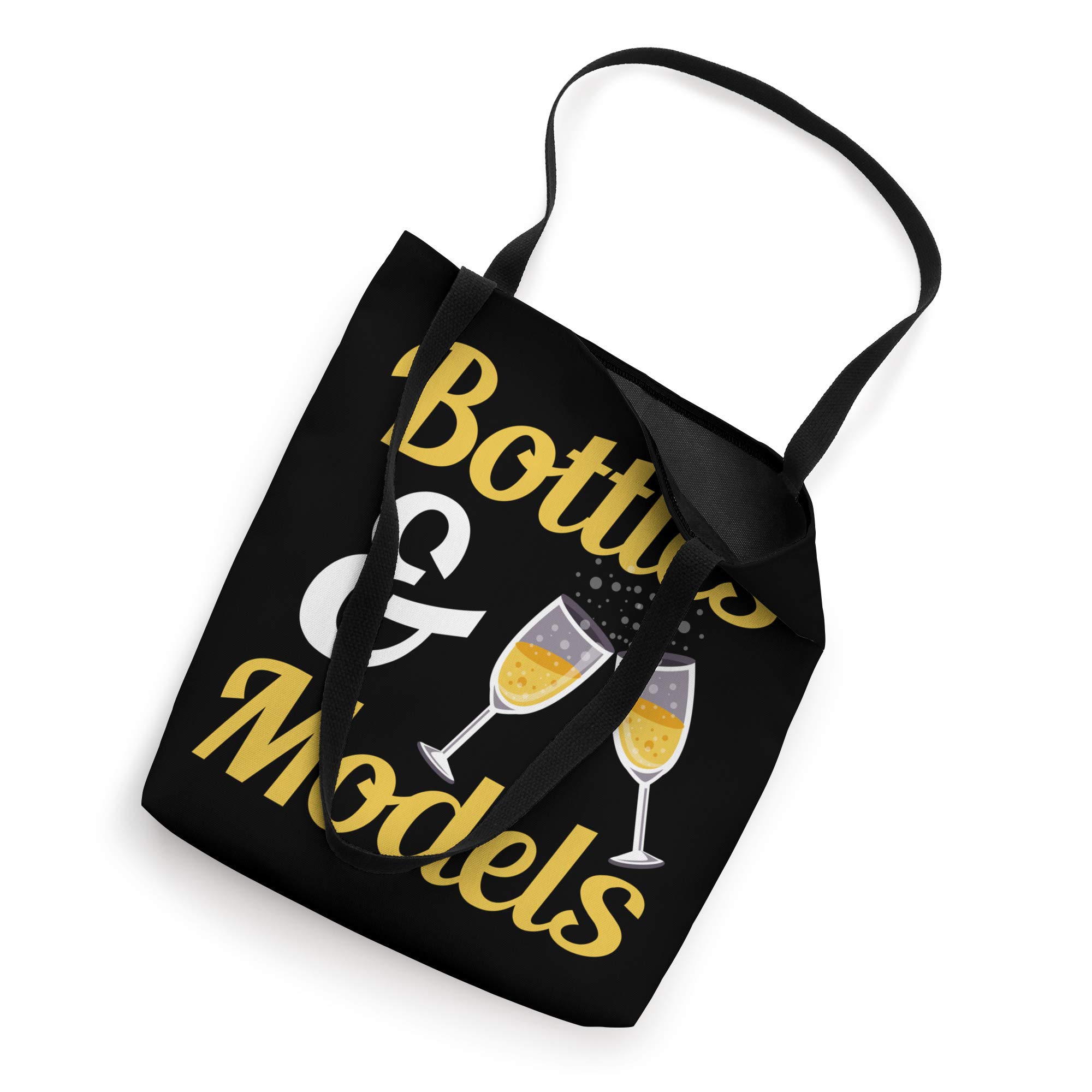 Funny Sparkling Wine Tote Bag with Champagne Bottles Design - Perfect for Wine Lovers, Bachelorette Parties & Girls Night Out