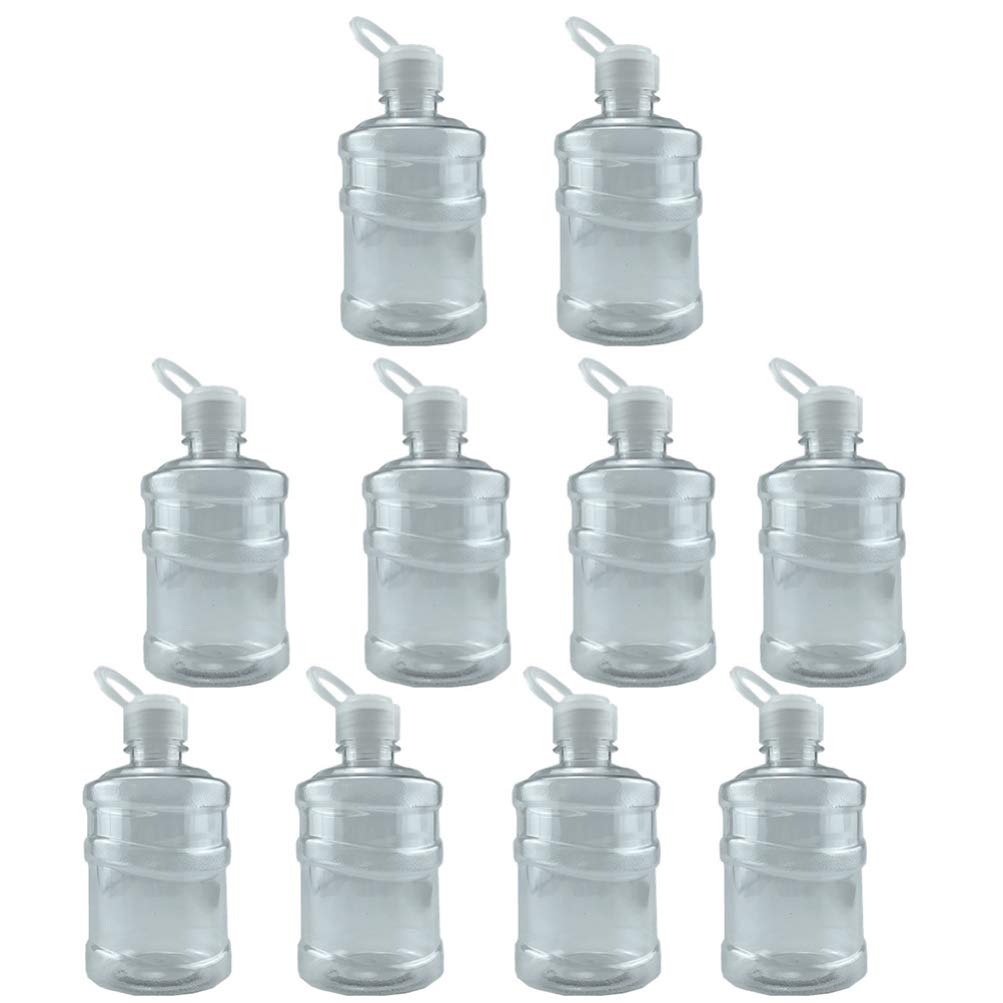 10 Pack Mini Beverage Bottles with Lids & Handles - Portable Juice Containers for Travel, Sports, Pets & Outdoor Activities | Leakproof Water Jugs for Cold Drinks & Funny Gifts