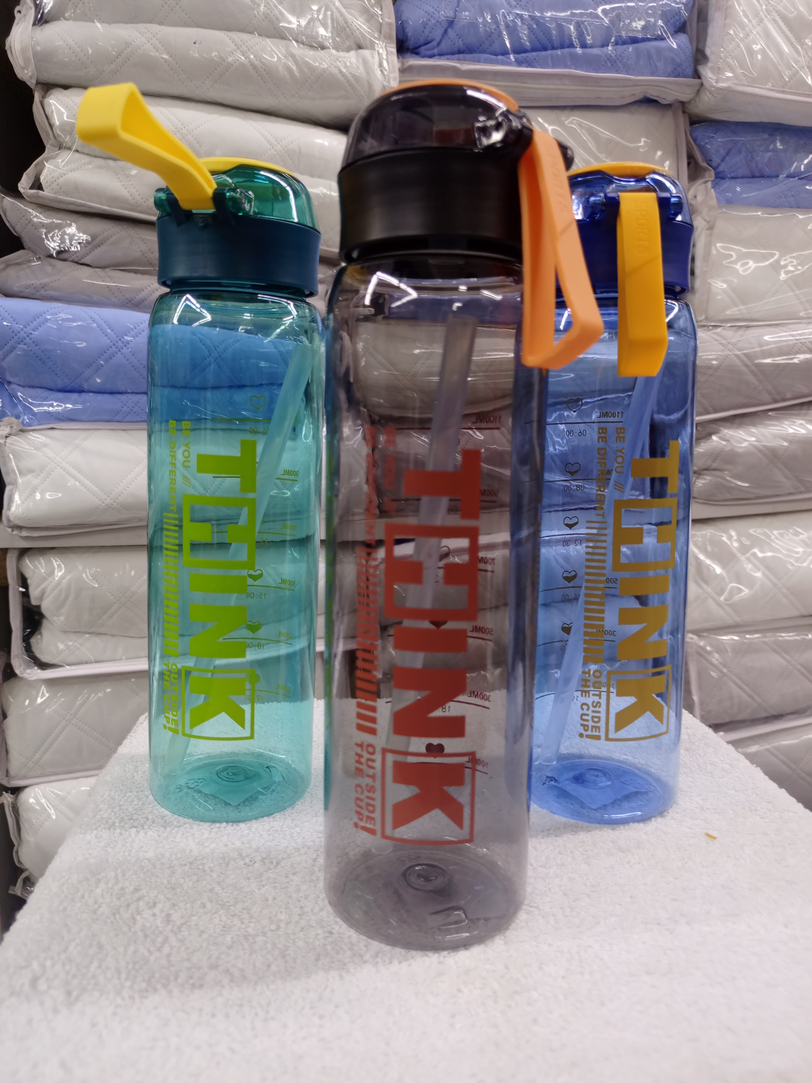 Think Outside The Cup Sports Water Bottle - Leak Proof & BPA Free - Perfect for Gym, Hiking & Outdoor Activities