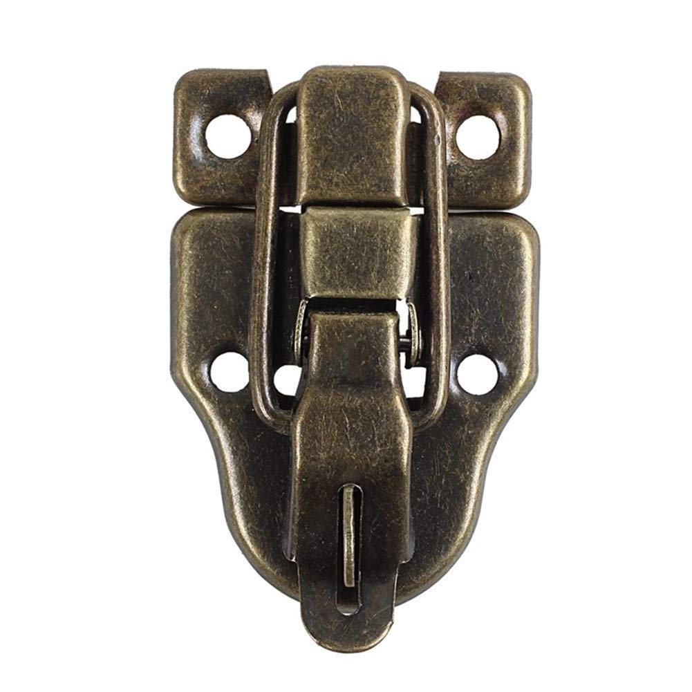 Duckbilled Metal Toggle Latch Catch - Bronze Tone Cabinet Box Hasp Lock (Brown) for Toolbox, Storage Cases & Industrial Equipment - Secure Fastening Solution